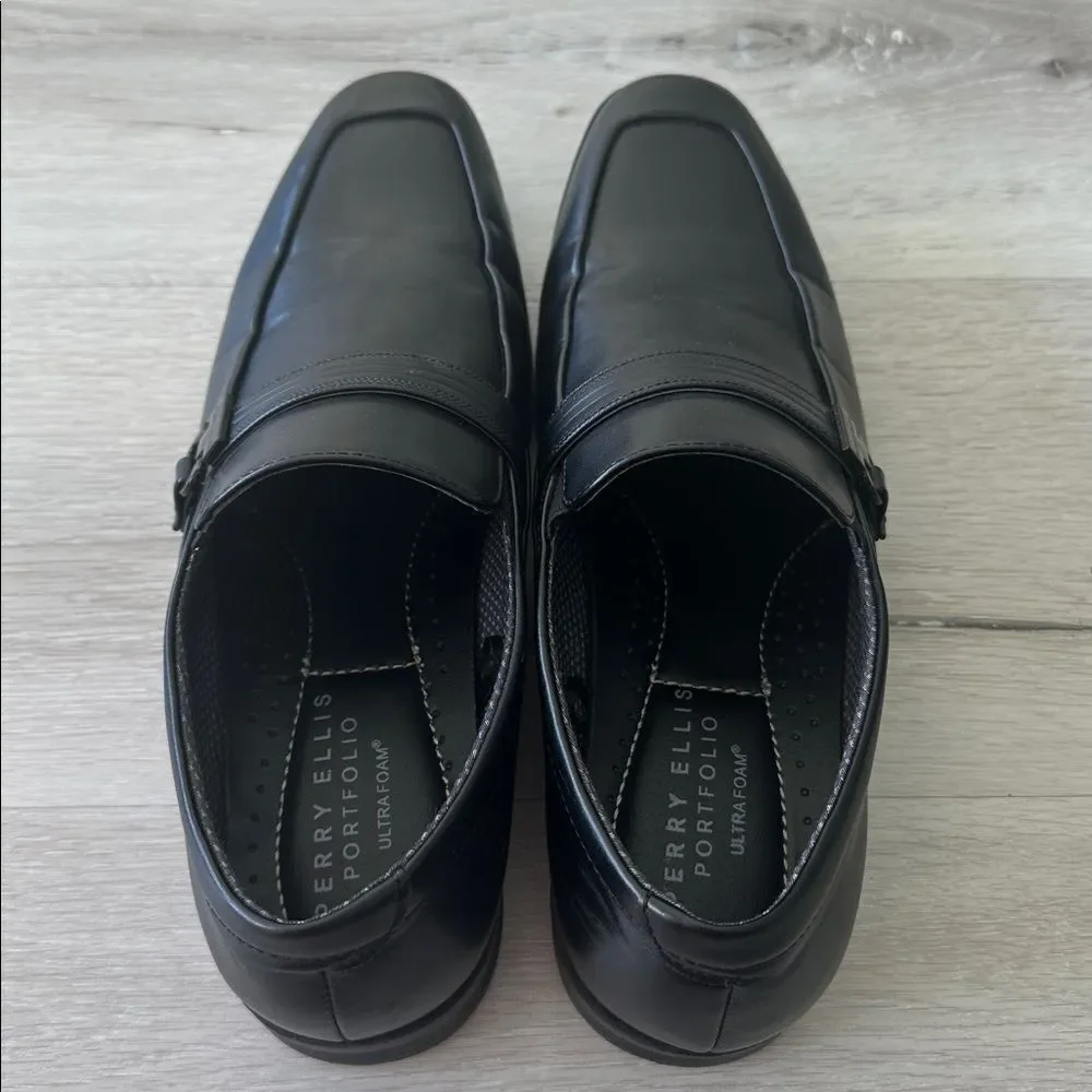 Perry Ellis Portfolio Ultrafoam Dalton 3 Shoes Black 9 EUC